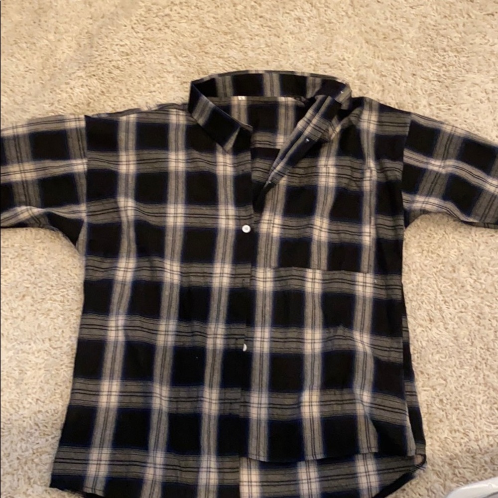 Flannel-blue,black,white